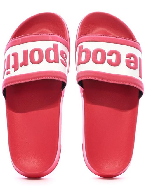 Le Coq Sportif Slide Wording Dames Slippers Roze/Wit - Kiabi Le Coq Sportif Slide Wording Dames Slippers Roze/Wit - Kiabi