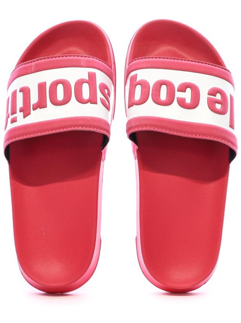 Le Coq Sportif Slide Wording Dames Slippers Roze/Wit Roze - Kiabi