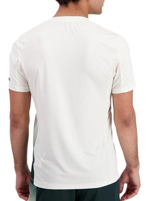 Le Coq Sportif Tennis Pro Sportmaillot Ecru/Groen - Kiabi Le Coq Sportif Tennis Pro Sportmaillot Ecru/Groen - Kiabi