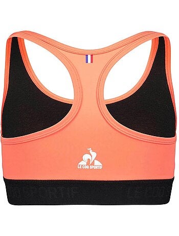 Le coq sportif training sportbeha oranje/zwart voor dames