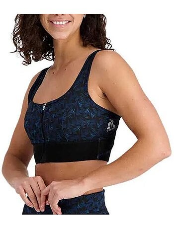 Le coq sportif training sportbeha zwart/blauw dames