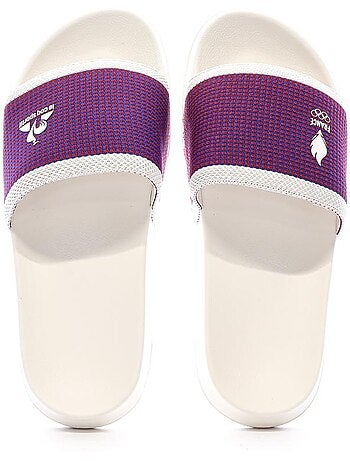 Le coq sportif unisex badslippers wit/blauw/rood