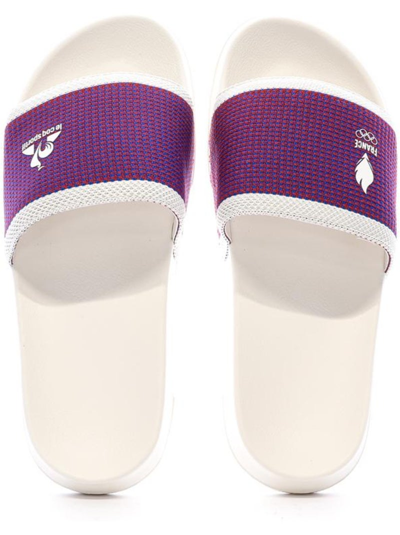 Le Coq Sportif unisex badslippers wit/blauw/rood Wit - Kiabi