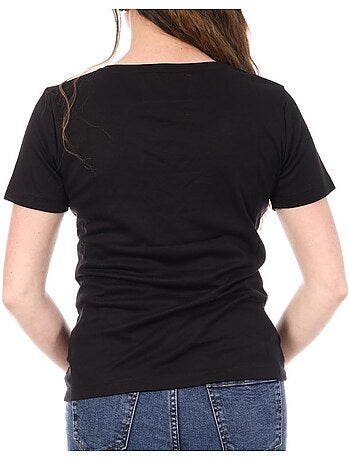 Le coq sportif zwart t-shirt dames 2310691