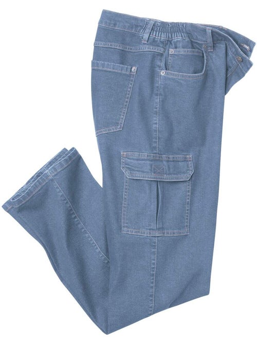 Le Jean Regular Cargo Taille Semi-Elastiquée  - ATLAS FOR MEN - Kiabi