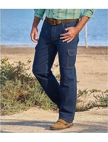 Le jean regular cargo taille semi-elastiquée - atlas for men