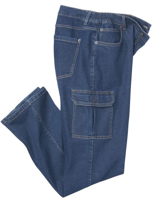 Le Jean Taille Semi-Elastiquée Cargo Stretch - ATLAS FOR MEN - Kiabi