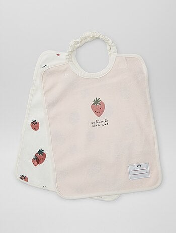 Le lot de 2 bavoirs à l'encolure élastiquée