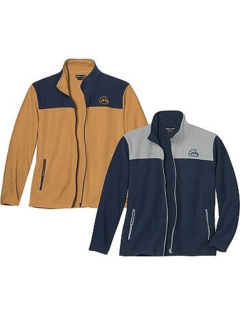 Le lot de 2 gilets polaires zippés - atlas for men
