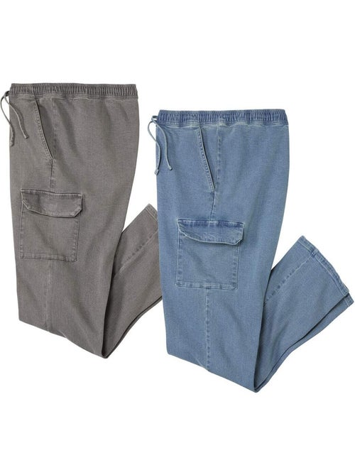 Le lot de 2 jeans cargo top confort - atlas for men - Kiabi Le lot de 2 jeans cargo top confort - atlas for men - Kiabi