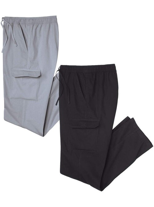 Le lot de 2 pantalons cargo confort - atlas for men - Kiabi Le lot de 2 pantalons cargo confort - atlas for men - Kiabi