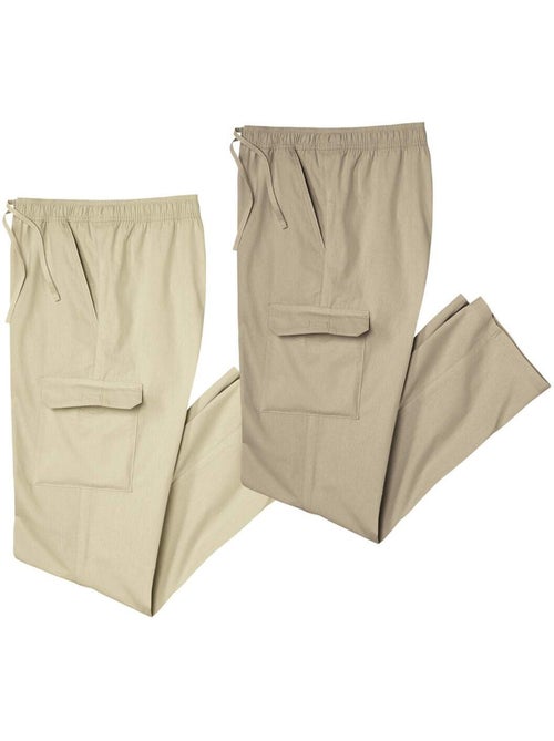 Le Lot de 2 Pantalons Détente Cargo  - ATLAS FOR MEN - Kiabi