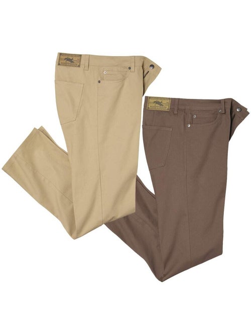 Le lot de 2 pantalons stretch confort  - atlas for men - Kiabi