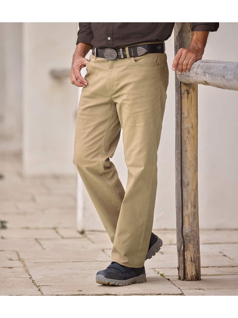 Le lot de 2 pantalons stretch confort  - atlas for men Marron/Marron - Kiabi