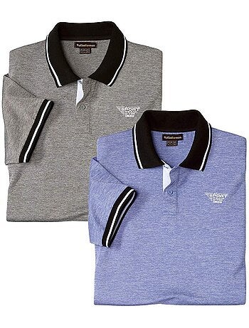 Le lot de 2 polos effet flammé - atlas for men