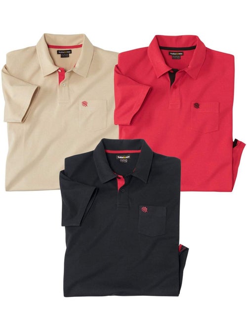 Le lot de 3 polos coton casual  - atlas for men - Kiabi