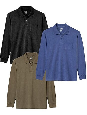 Le Lot de 3 Polos Manches Longues Outdoor - ATLAS FOR MEN
