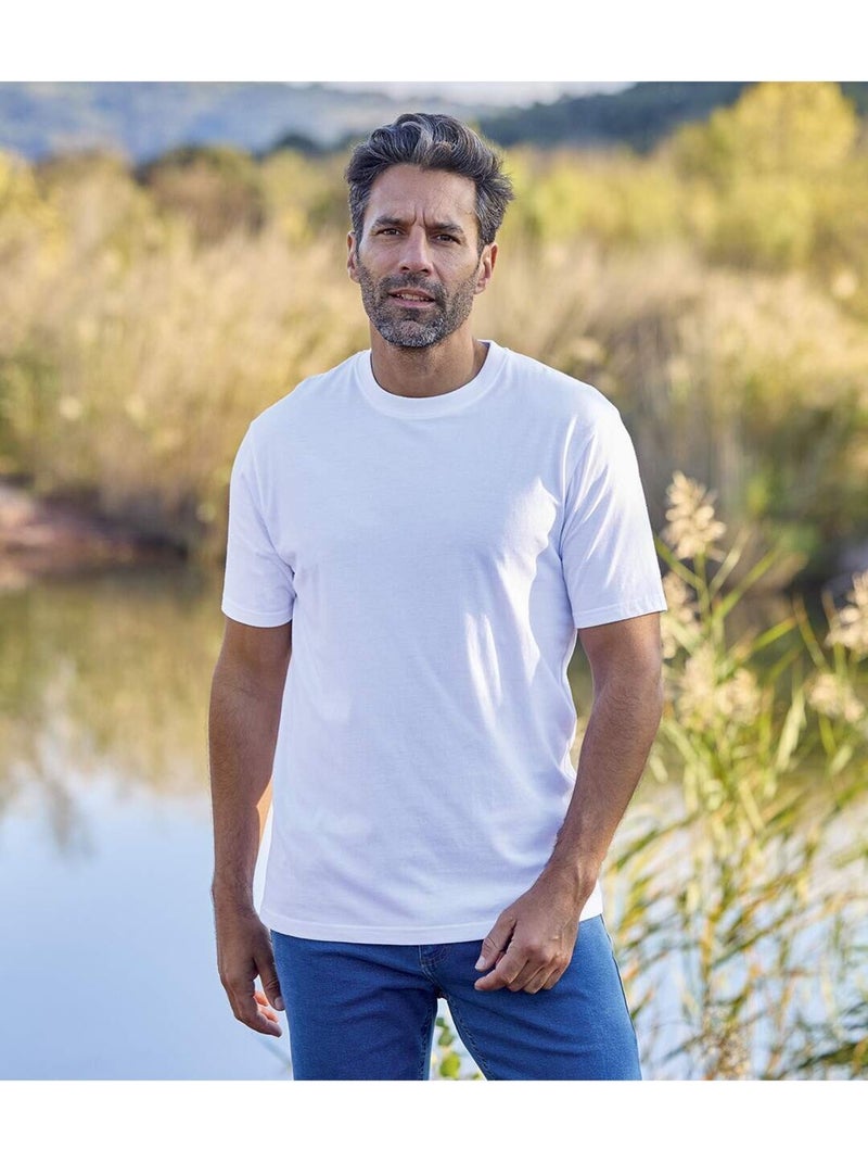 Le lot de 3 tee-shirts col rond  - atlas for men Blanc Gris Noir - Kiabi