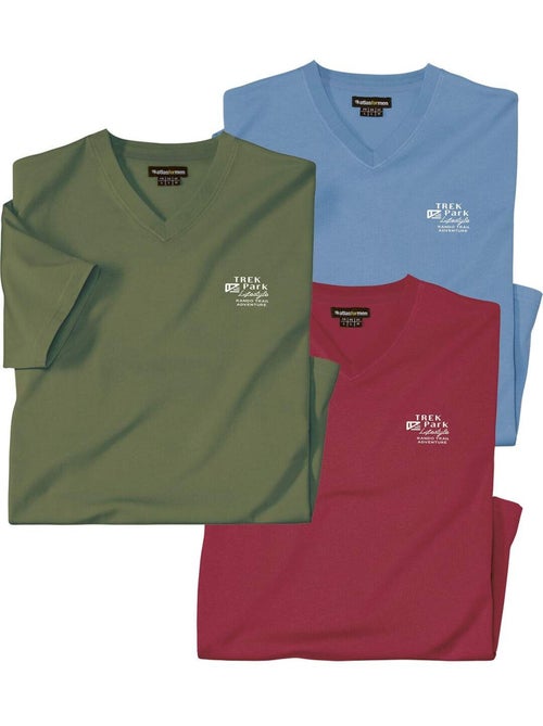 Le lot de 3 tee-shirts manches courtes col v - atlas for men - Kiabi Le lot de 3 tee-shirts manches courtes col v - atlas for men - Kiabi