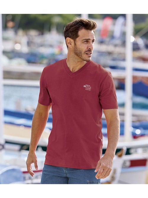 Le lot de 3 tee-shirts manches courtes col v - atlas for men - Kiabi Le lot de 3 tee-shirts manches courtes col v - atlas for men - Kiabi