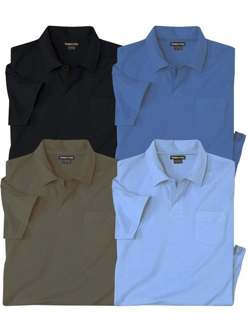 Le lot de 4 polos jersey casual  - atlas for men - Kiabi