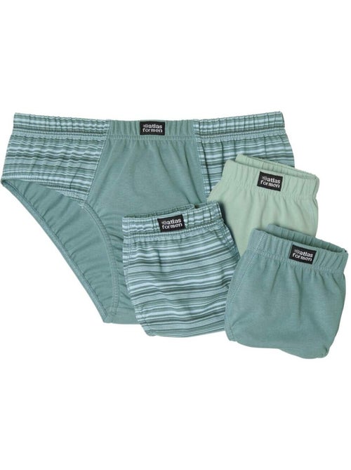 Le Lot de 4 Slips Coton Top Confort  - ATLAS FOR MEN - Kiabi