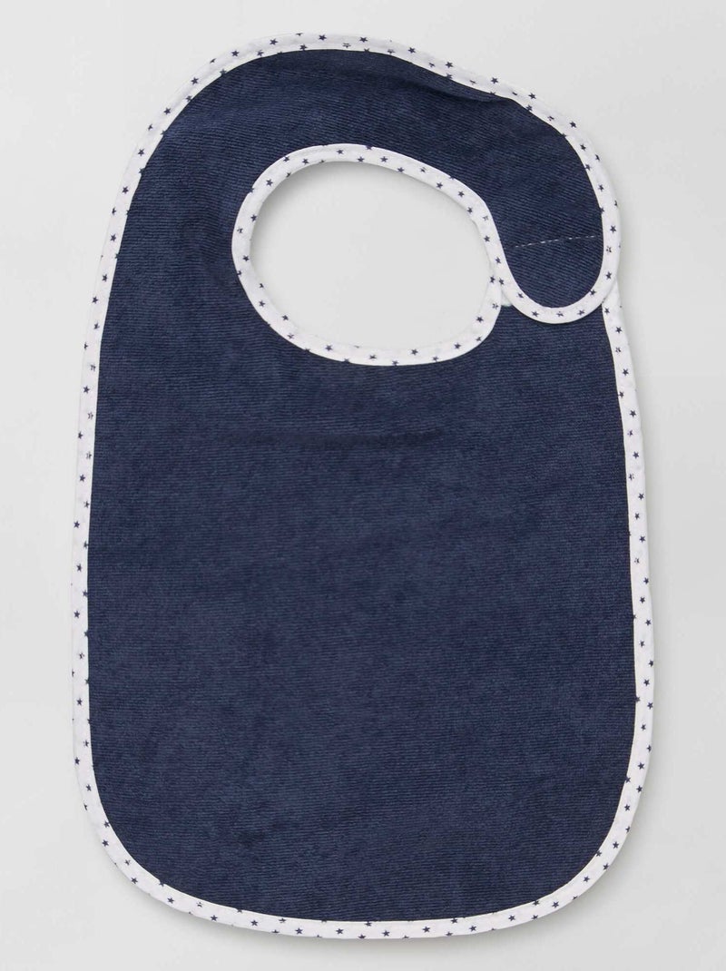 Le lot de 7 bavoirs éponge doublés Bleu - Kiabi