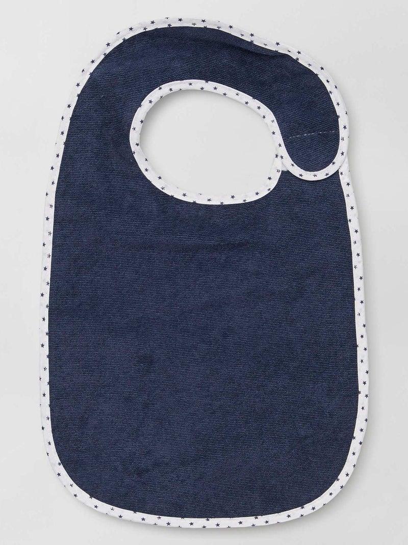 Le lot de 7 bavoirs éponge doublés Bleu - Kiabi