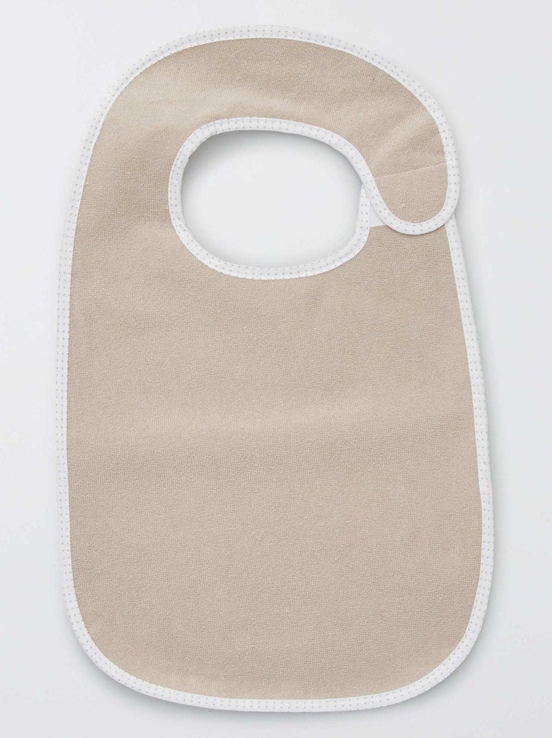 Le lot de 7 bavoirs éponge doublés Marron/blanc - Kiabi