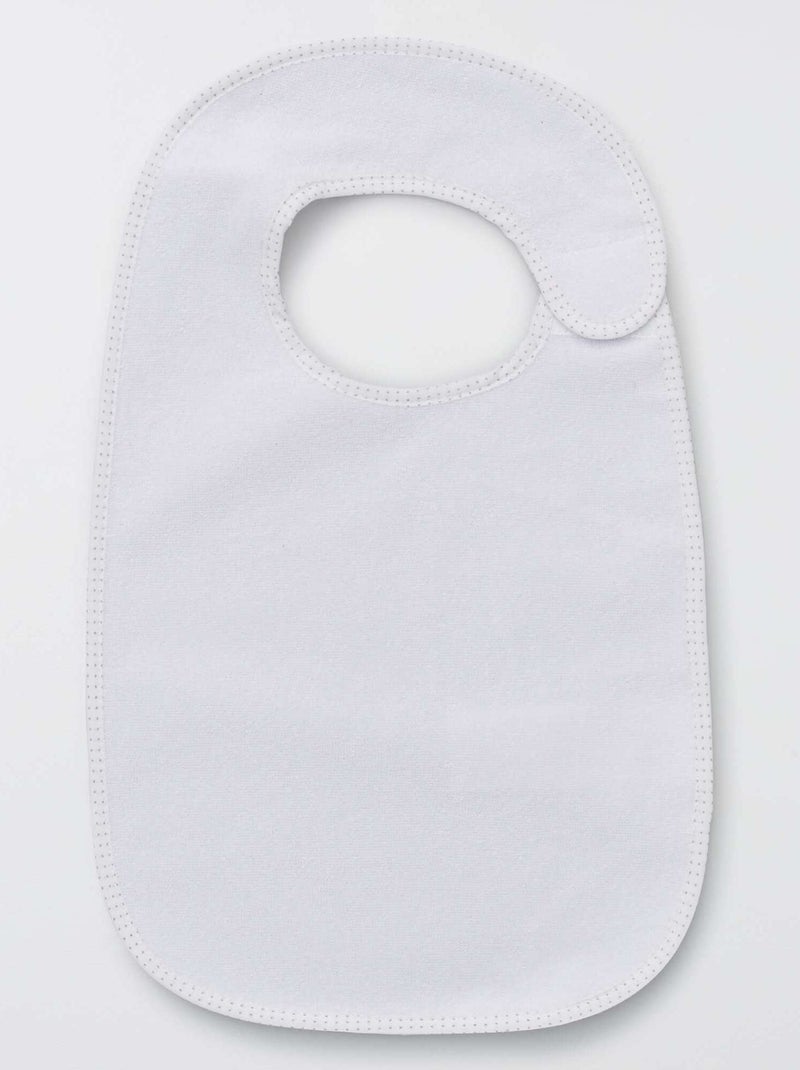 Le lot de 7 bavoirs éponge doublés Marron/blanc - Kiabi