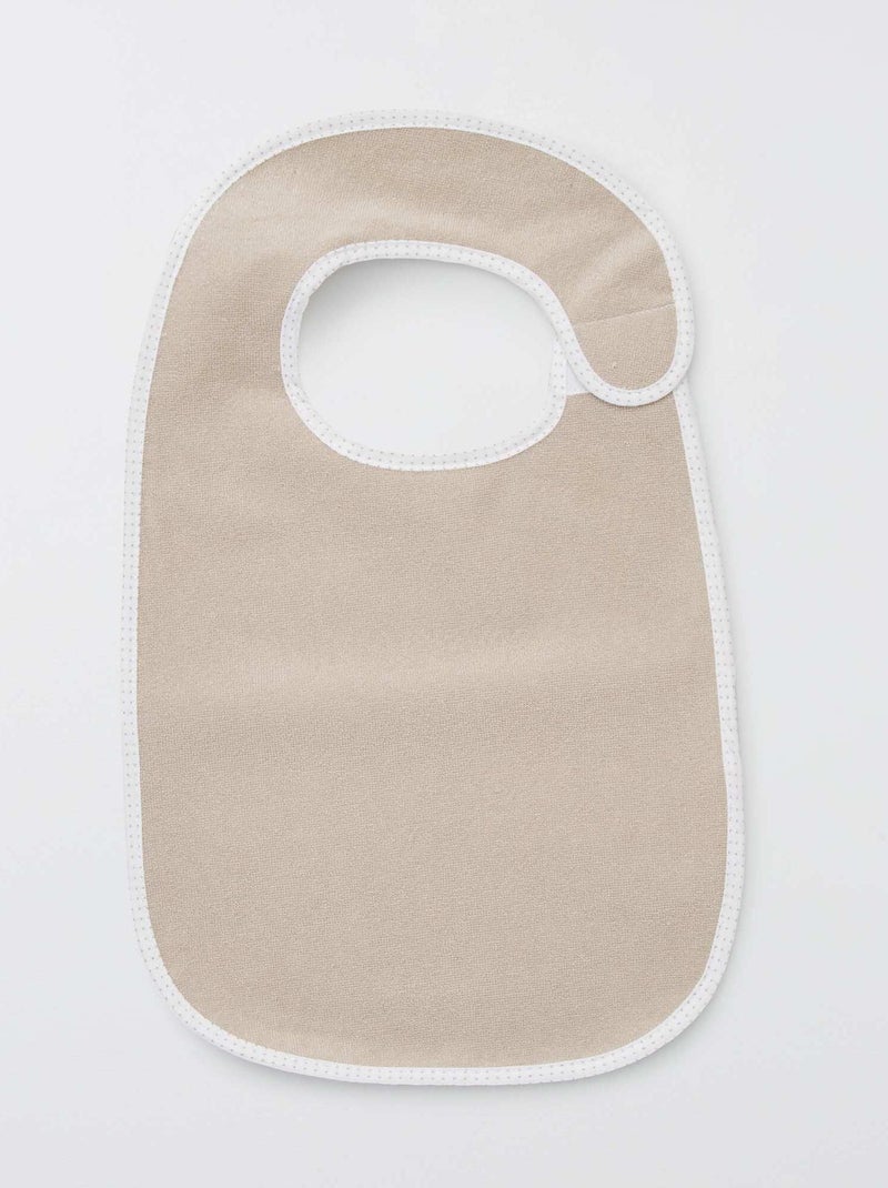 Le lot de 7 bavoirs éponge doublés Marron/blanc - Kiabi