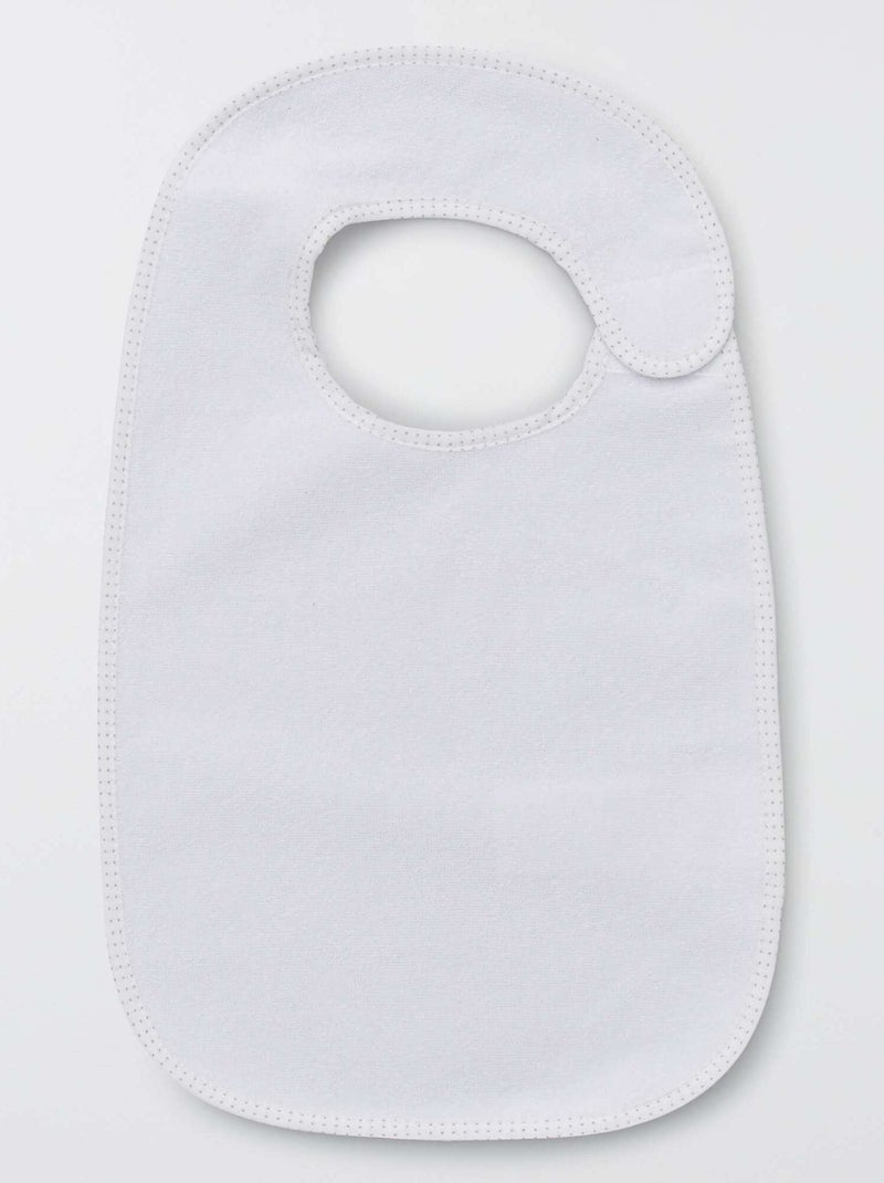 Le lot de 7 bavoirs éponge doublés Marron/blanc - Kiabi