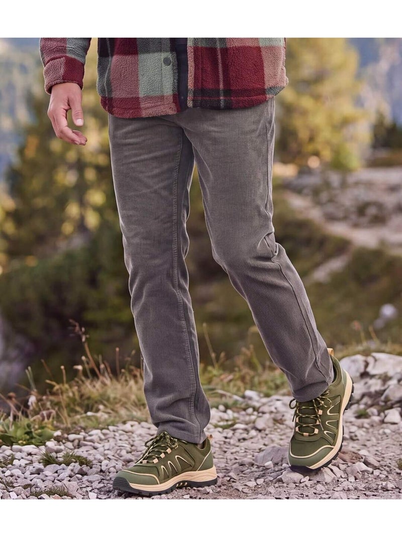 Le pantalon 5 poches velours stretch confort  - atlas for men Gris - Kiabi