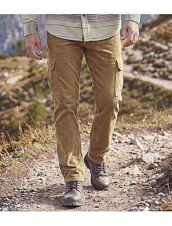 Le pantalon cargo velours stretch confort - atlas for men