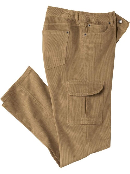 Le pantalon cargo velours stretch confort  - atlas for men - Kiabi