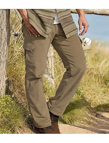Le pantalon cargo velours stretch confort - atlas for men