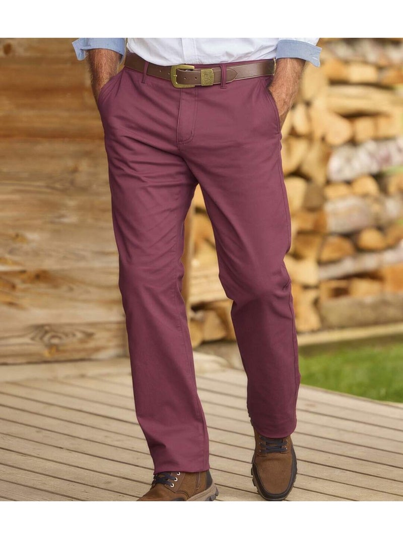 Le pantalon chino - atlas for men Bordeaux - Kiabi