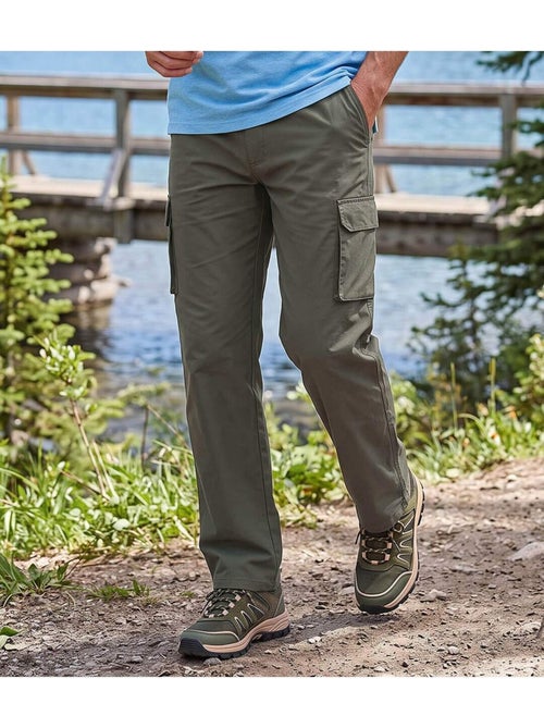 Le pantalon rando multipoches doublé polaire  - atlas for men - Kiabi