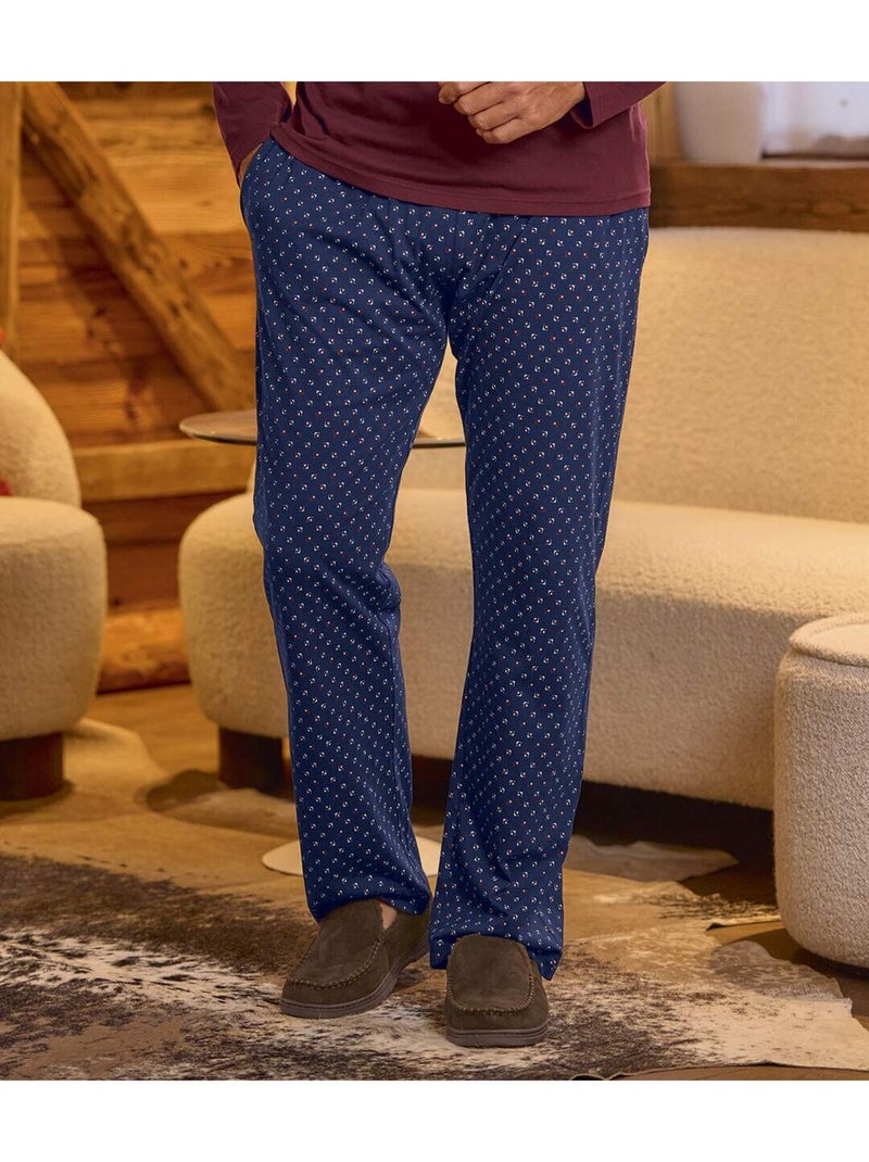 Le pyjama coton fantaisie bicolore  - atlas for men Bordeaux - Kiabi