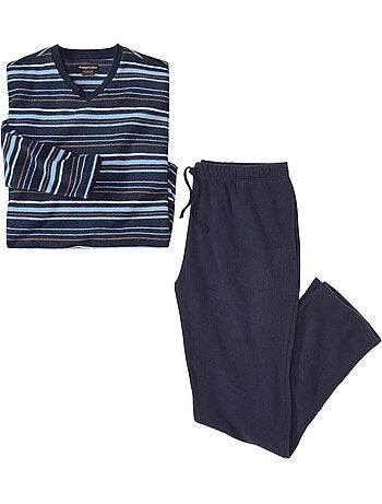 Le pyjashort en micropolaire à col v - atlas for men