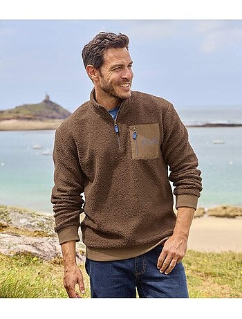Le sweat sherpa à col zippé - atlas for men