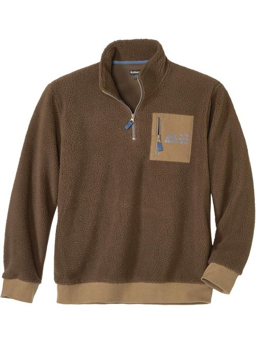 Le sweat sherpa à col zippé  - atlas for men - Kiabi