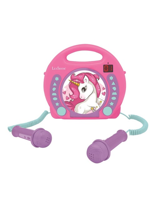 Lecteur cd portable avec 2 microphones coloris licorne - Kiabi Lecteur cd portable avec 2 microphones coloris licorne - Kiabi