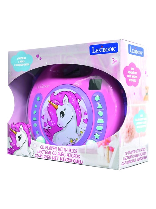 Lecteur cd portable avec 2 microphones coloris licorne - Kiabi Lecteur cd portable avec 2 microphones coloris licorne - Kiabi