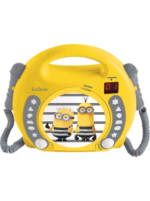 Lecteur cd portable avec 2 microphones les minions - Kiabi Lecteur cd portable avec 2 microphones les minions - Kiabi