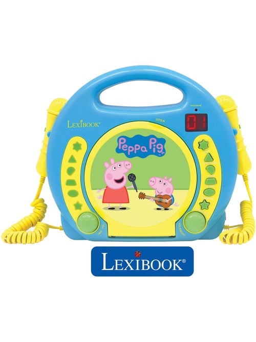 Lecteur cd portable avec 2 microphones peppa pig - Kiabi Lecteur cd portable avec 2 microphones peppa pig - Kiabi