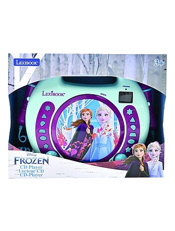 Lecteur cd portable avec 2 microphones reine des neiges