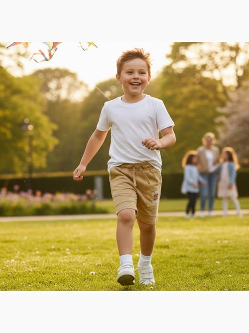 Lee Cooper - Bermuda enfant avec logo et cordon - Kiabi