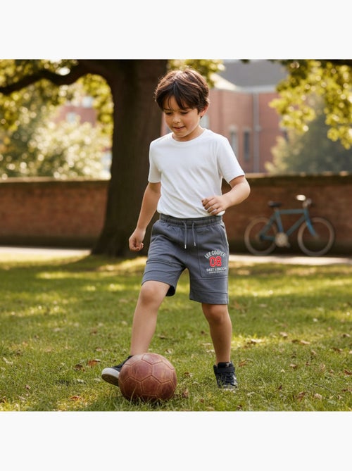 Lee Cooper - Bermuda enfant avec logo et cordon - Kiabi