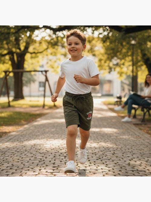 Lee Cooper - Bermuda enfant avec logo et cordon - Kiabi